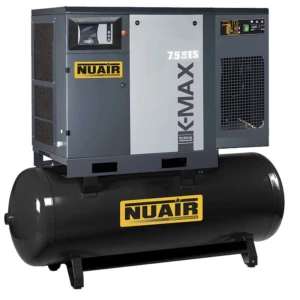 Compresseur d'air à vis silencieux sécheur intégré 270 litres 10 CV NUAIR