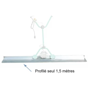 Profilé aluminium 1.5 M pour règle vibrante IMER