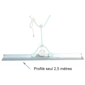 Profilé aluminium 2.5 M pour règle vibrante IMER