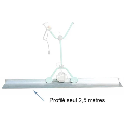 Profilé aluminium 2.5 M pour règle vibrante IMER