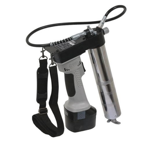 Pompe à graisse 18V avec 2 batteries Ni-Mh DRAKKAR