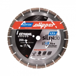 Disque diamant 4x4 EXTREME SILENCIO Ø300 x 25.4mm NORTON CLIPPER