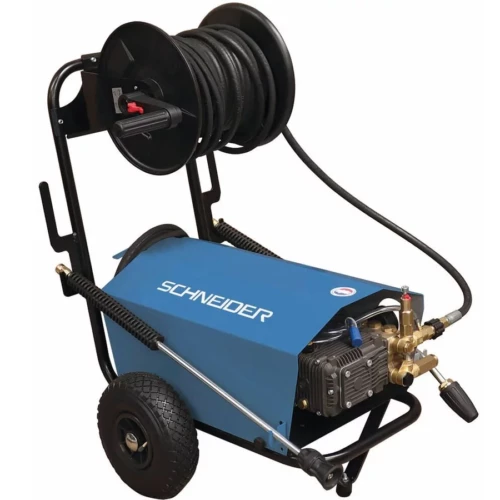 Nettoyeur HP 380V 200 bar enrouleur 20m SCHNEIDER