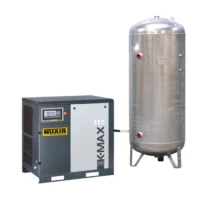 Compresseur d'air à vis 15 CV 500 L galvanisée NUAIR