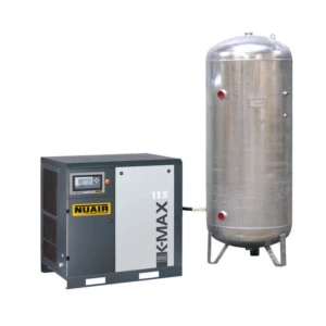 Compresseur d'air à vis 15 CV 500 L galvanisée NUAIR