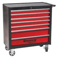 Servante d’atelier XXL – 254 outils Drakkar, 7 tiroirs