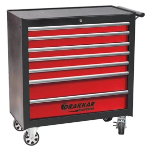 Servante d’atelier XXL – 254 outils Drakkar, 7 tiroirs