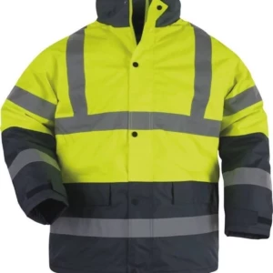 Parka polyester rétroréfléchissant 3M jaune/bleu doublé L