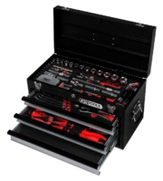Coffre à outils BLACKplus équipé avec 3 tiroirs et plateau KSTOOLS