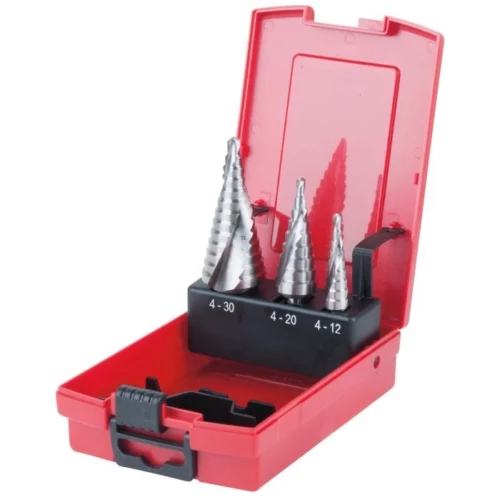 Coffret de 3 forets étagés HSS pour tôles KSTOOLS