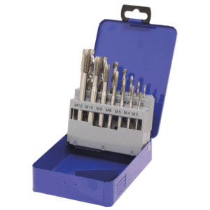 Coffret taraud et foret métaux M3 à M12 1 passe DRAKKAR