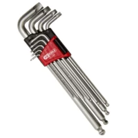 Jeu de 9 clés mâles 6 pans tête sphérique + vis abimées KS TOOLS