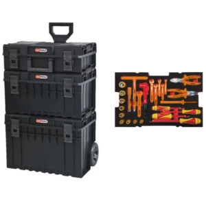 Ensemble de caisses à outils avec outils isolés KSTOOLS